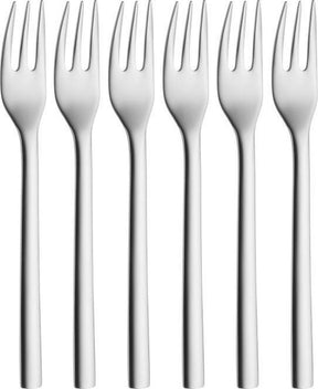 Wmf nuova - taartvorkjes - 6 stuks - rvs - elegant design - vaatwasserbestendig
