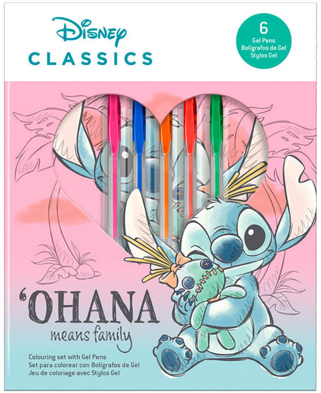 Lilo stitch disney kleurboek met 6 gekleurde gel pennen - hobby - tekenen - kleuren