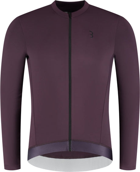 Bbb cycling transition lange mouwen fietsshirt heren en dames - 10-15 °c - mtb en wielrenshirt met 4 zakken - rood paars - xl - bbw-501 xl