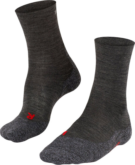 Falke tk2 sensitive anti-blaar dik wol functioneel materiaal wandelsokken dames grijs - maat 41-42 41 42
