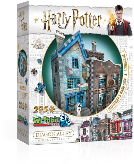 Wrebbit 3d ollivander’s wand shop and scribbulus writing implements - puzzel - harry potter - 295 stukjes