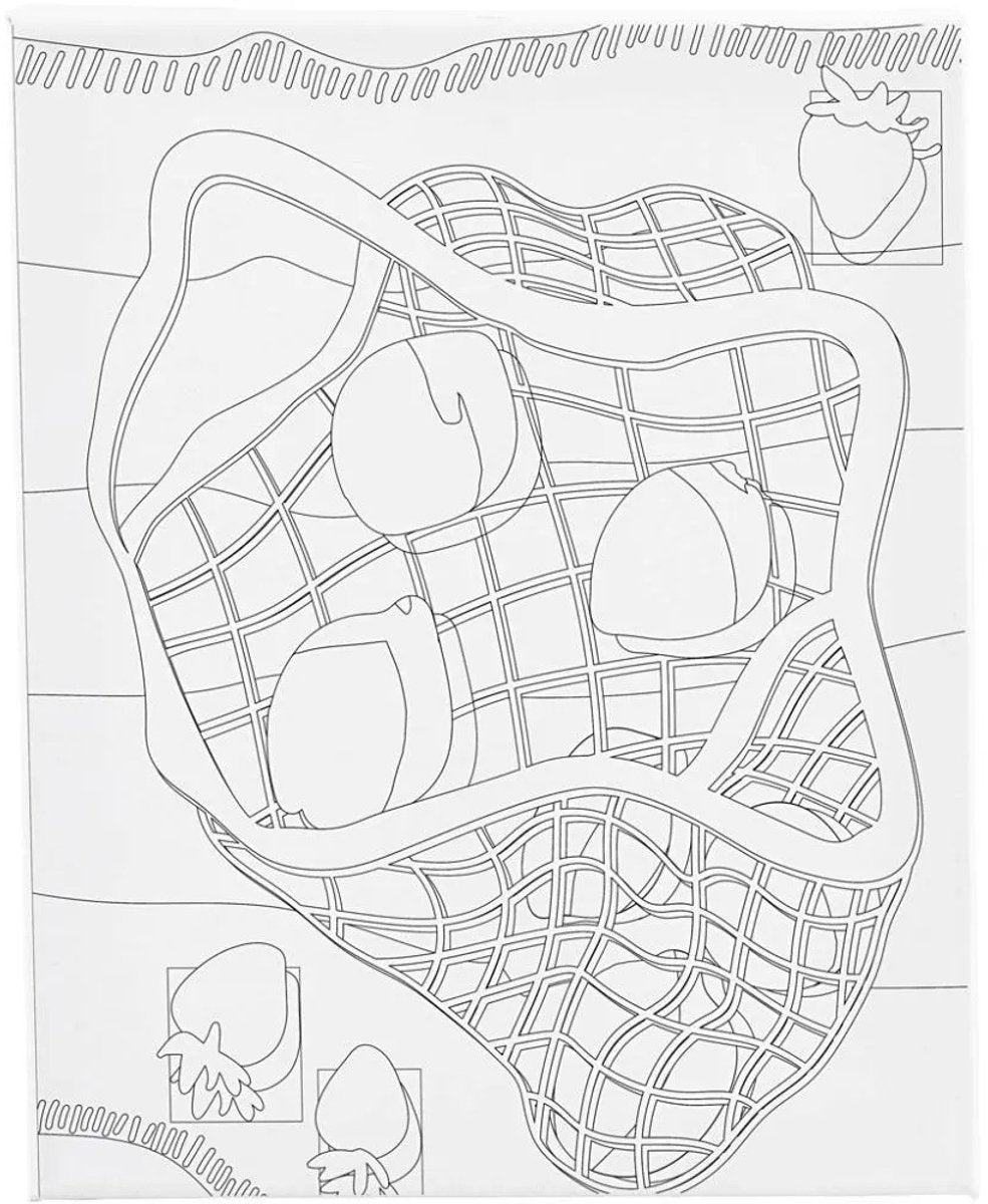 Creativ company schildercanvas citrusvruchten 24x30 cm voor kinderen.