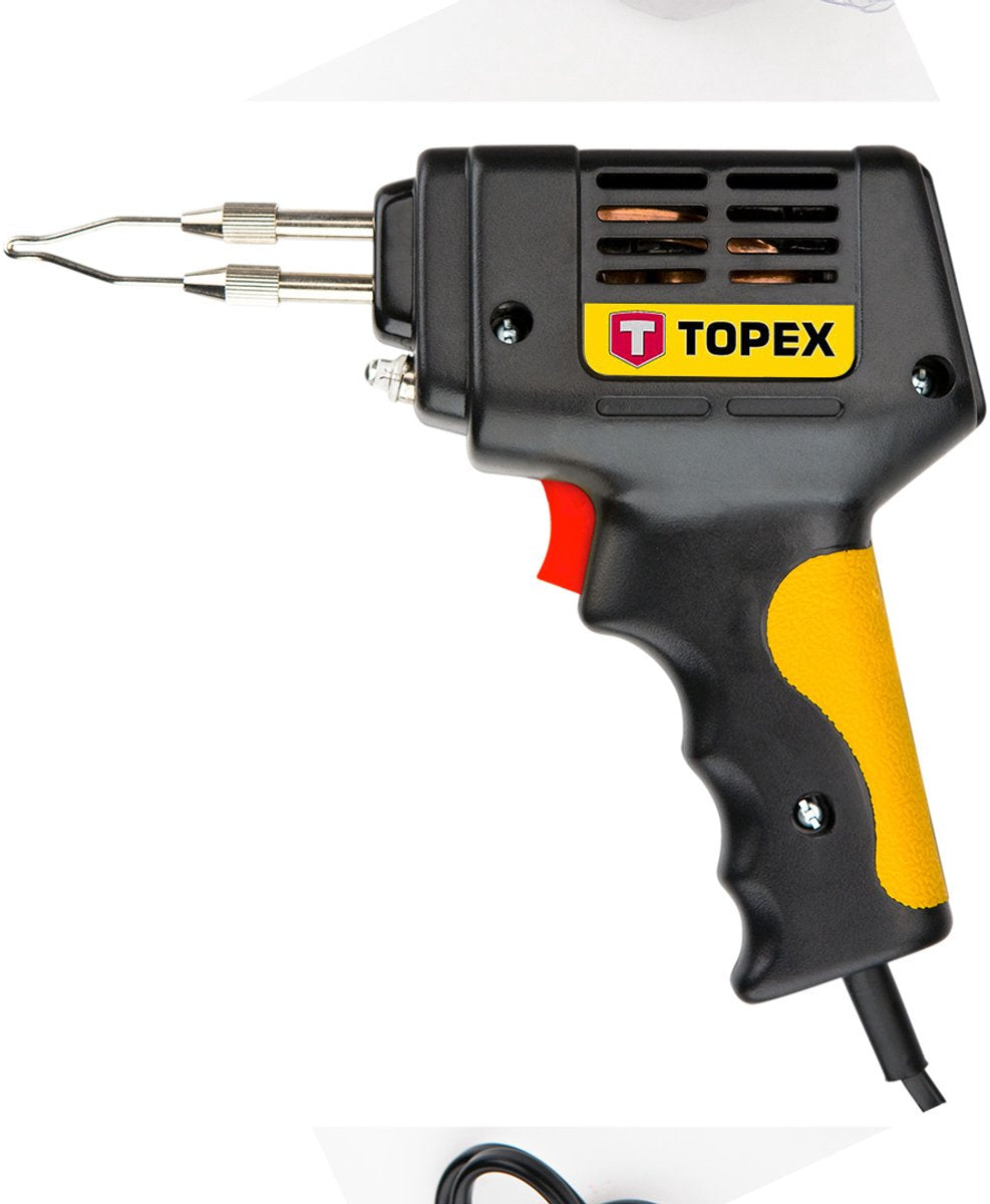 Topex - transformator soldeerbout - 100w - verlicht werkpunt - ce-gecertificeerd