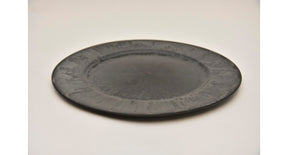 Plat bord rond grijs 33x2cm