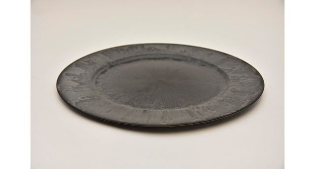 Plat bord rond grijs 33x2cm