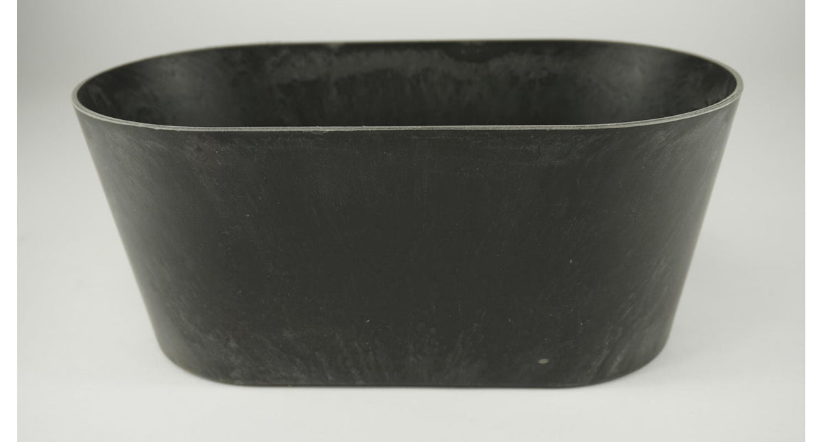 Ovale bak grijs 27x15x12cm