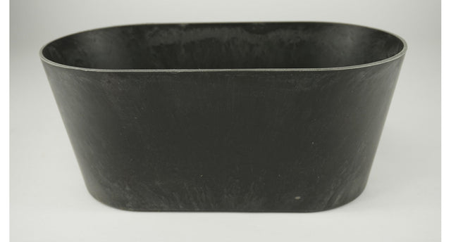 Ovale bak grijs 27x15x12cm