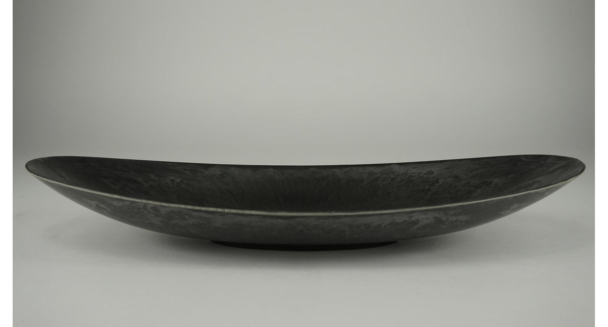Schaal ovaal grijs 40x17x6cm