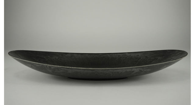 Schaal ovaal grijs 40x17x6cm