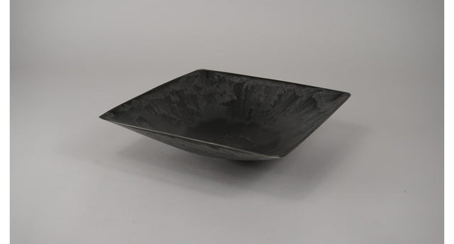 Schaal vierkant grijs oplopend groot 29x29x7,5cm