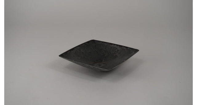 Schaal vierkant grijs oplopend klein 18x18x5cm
