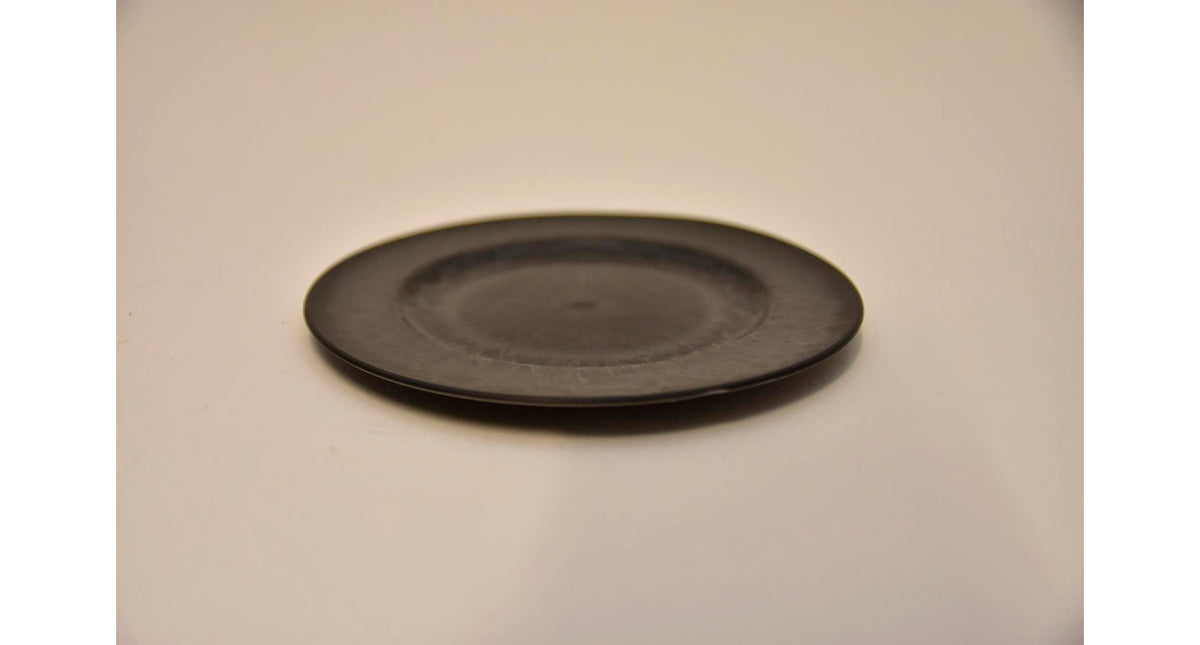 Plat bord rond grijs 13x1cm
