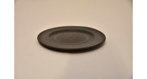 Plat bord rond grijs 13x1cm