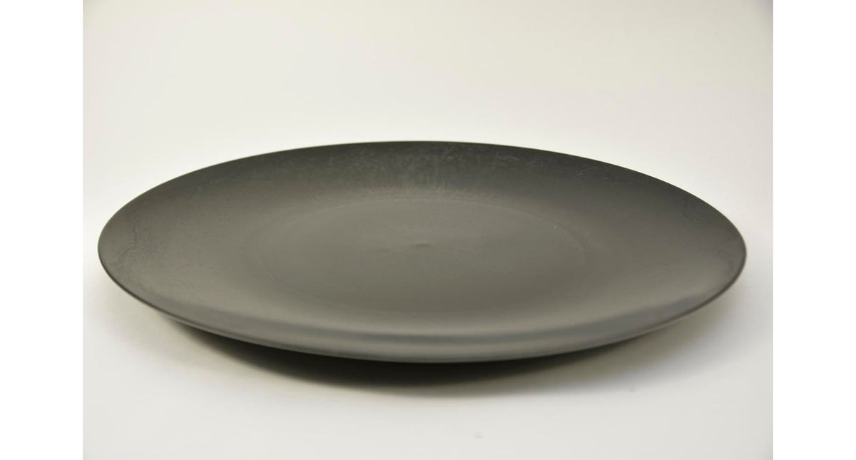 Plat bord rond grijs d40 h2cm