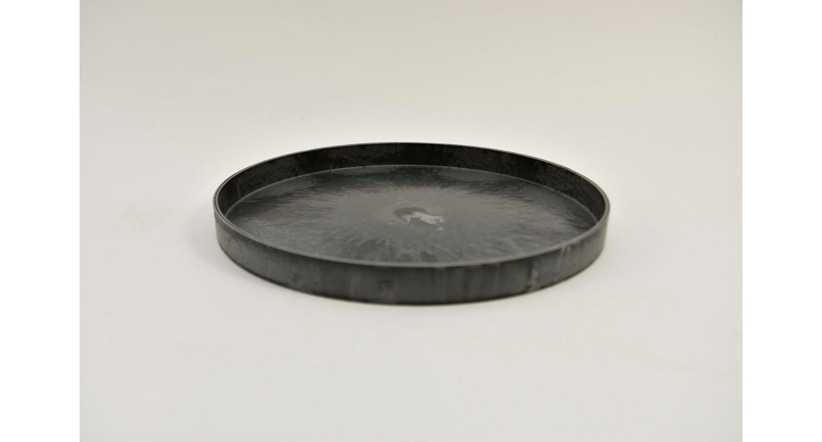 Tray rond grijs d22 h2cm