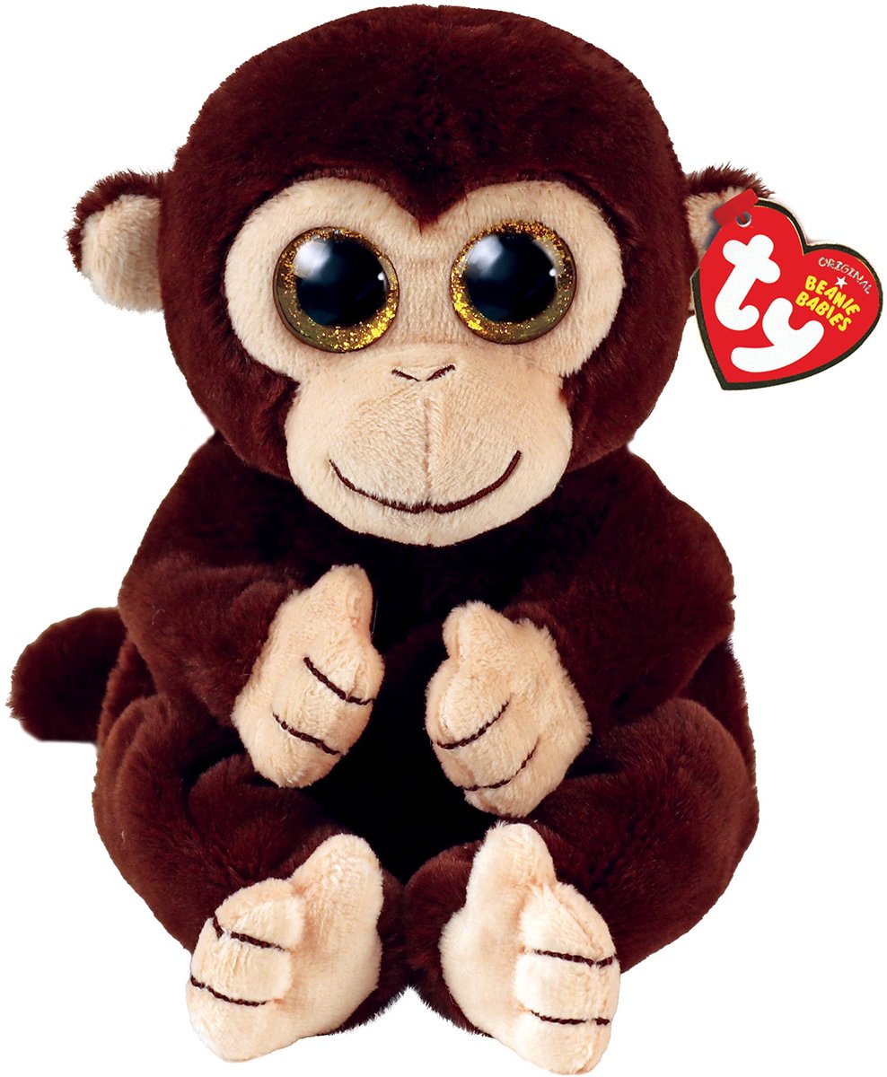 Ty beanie boo ty beanie babies matteo monkey - knuffel - 15 cm