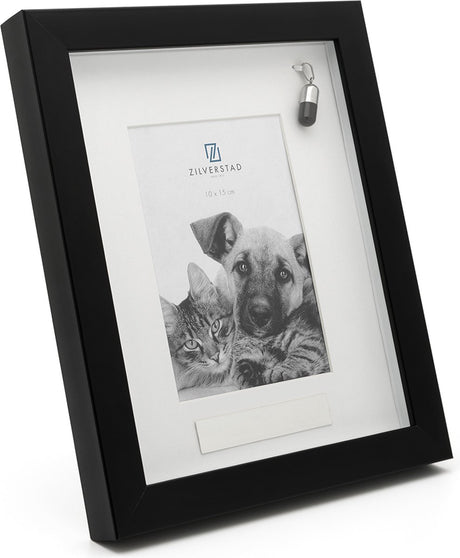Zilverstad - memory fotolijst huisdier met ashouder 10x15cm