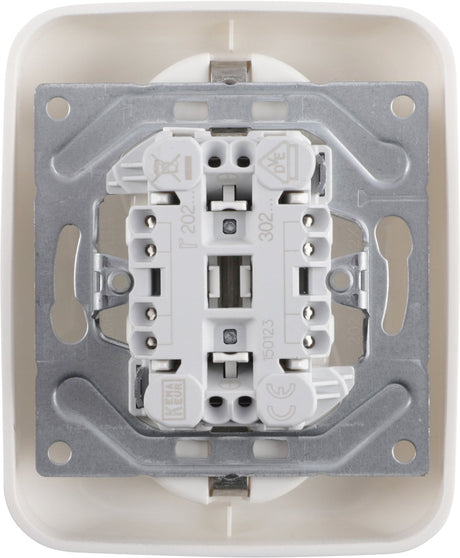 Busch jaeger busch-jaeger reflex contactdoos inbouw - 2-voudig - randaarde - polarwit