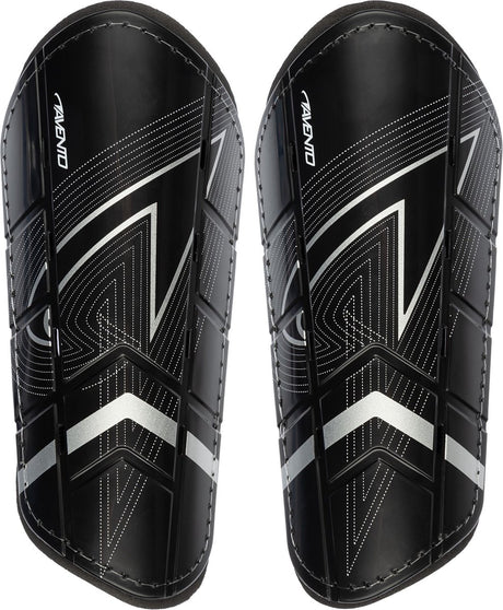 Avento scheenbeschermers - double strap - zwart - maat l