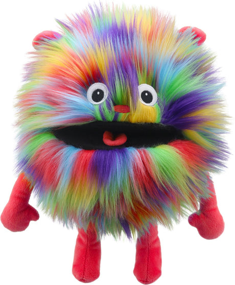 The puppet company handpop regenboog monster 35cm pluche speelgoed.