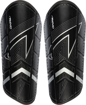 Avento scheenbeschermers - double strap - zwart - maat l