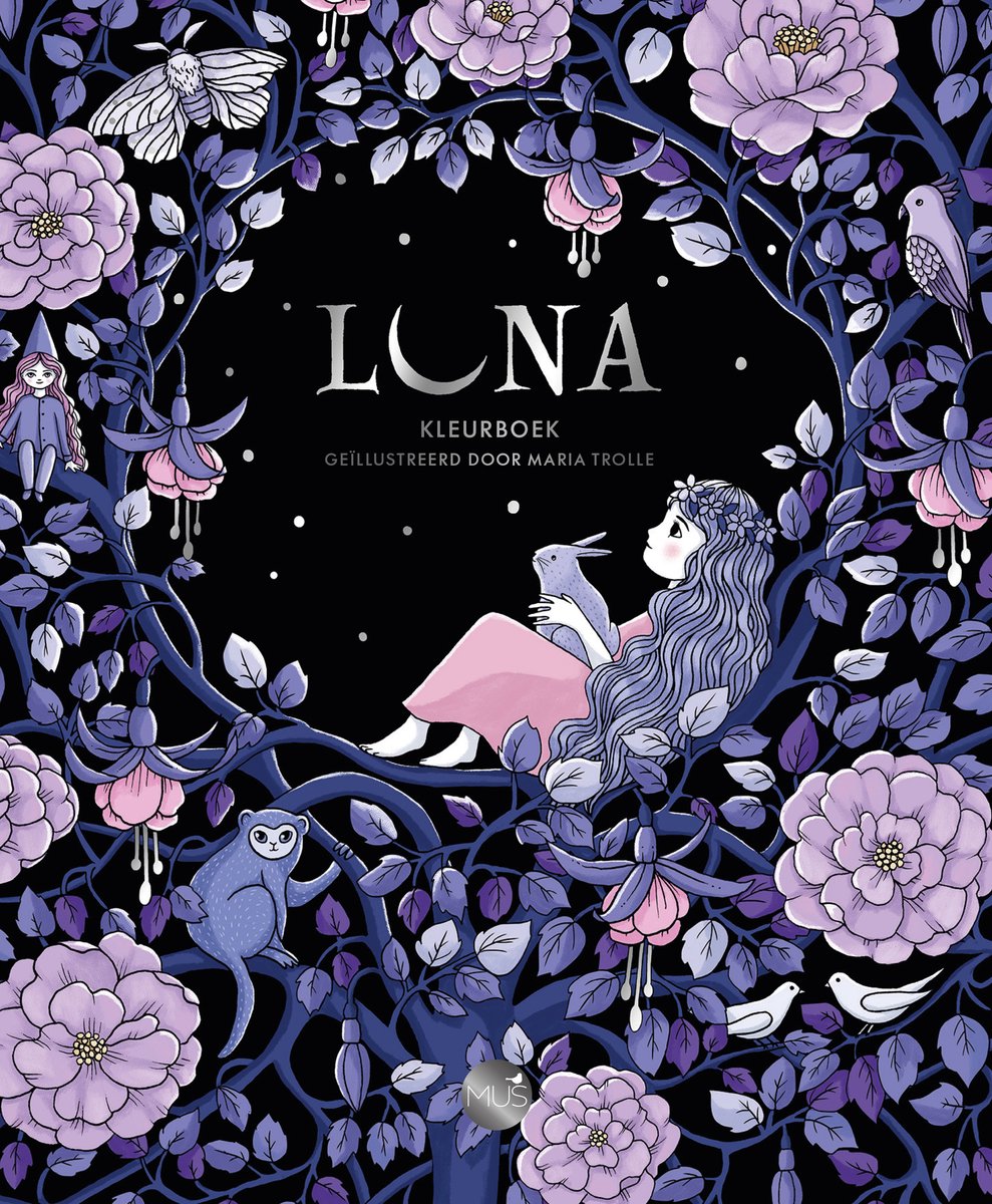 Bbnc uitgevers luna - maria trolle - kleurboek voor volwassenen