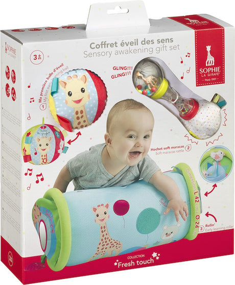 Sophie la girafe sophie de giraf sensory awakening set - cadeauset - speelset - baby speelgoed - 3 speeltjes - vanaf 3 maanden
