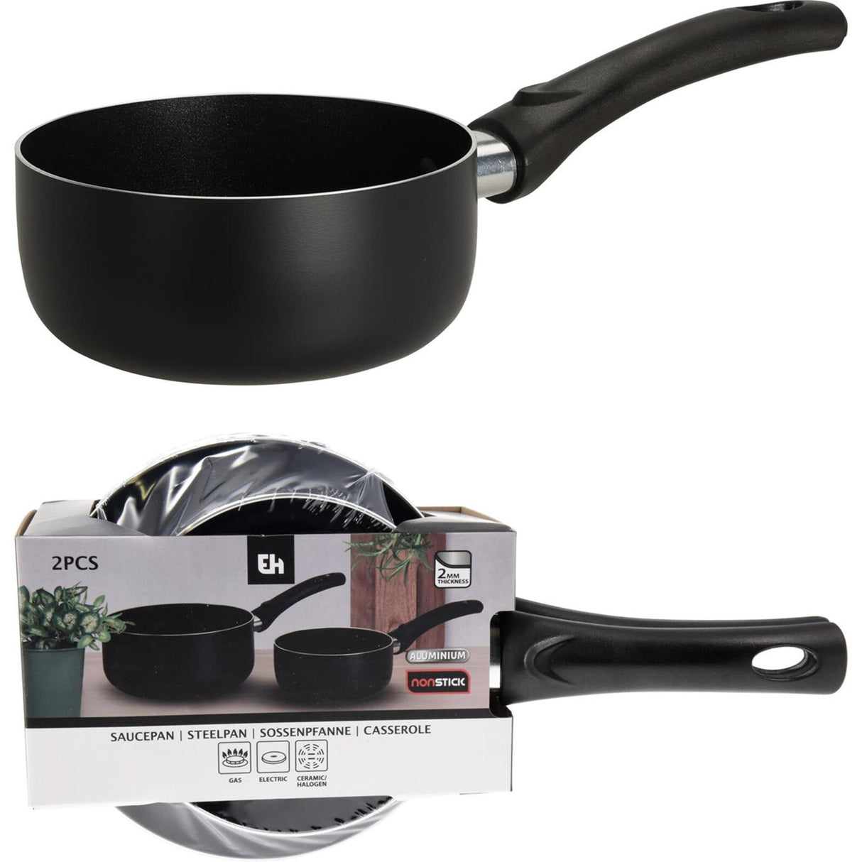 Excellent houseware steelpan aluminium set 2-delig