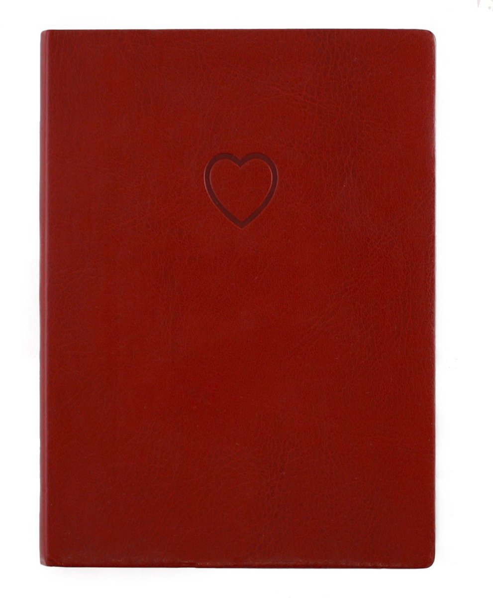 Eccolo notitieboek - essential red heart - lijn - ca.13x18cm - ec-d303r