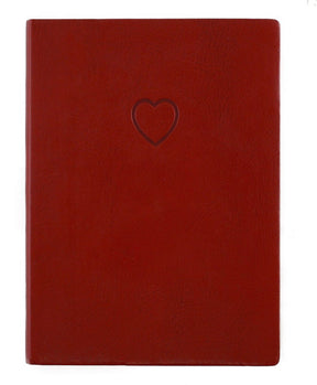 Eccolo notitieboek - essential red heart - lijn - ca.13x18cm - ec-d303r