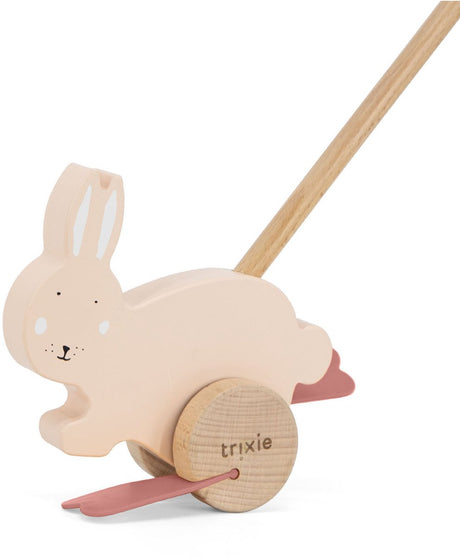 Trixie houten duwstok - mrs. rabbit - kinder speelgoed - vanaf 1,5 jaar - voor jongens en meisjes – fsc® hout