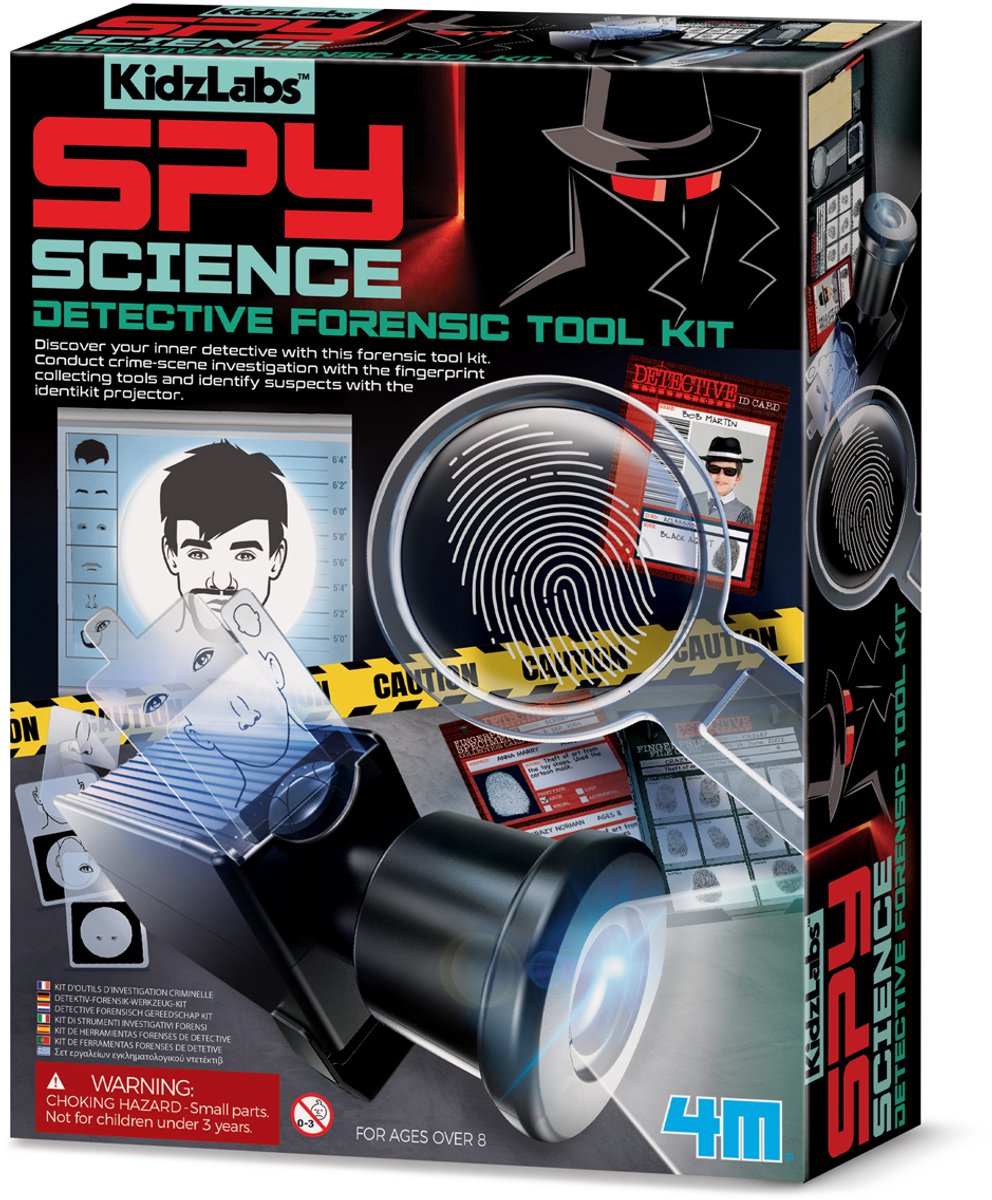 4m wetenschap en spel - jouw forensische toolbox - detective - kidzlabs - spy science - 5 jaar