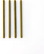 Point-virgule - cocktailrietjes - set van 4 - rvs - goud - 14cm