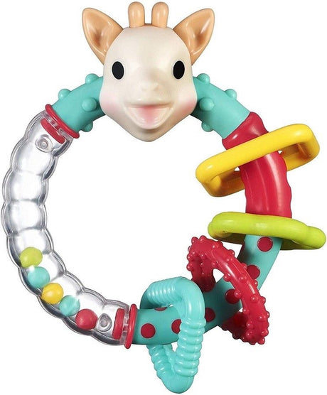 Sophie la girafe sophie de giraf multi-textuur rammelaar - bijtring - baby speelgoed - kraamcadeau - babyshower cadeau - vanaf 3 maanden - 13,5 x 9 x 5,3 cm - meerkleurig