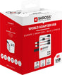 Skross - world travel adapter 2-pole + 4 usb charger + 1 type c 2400 ma white
