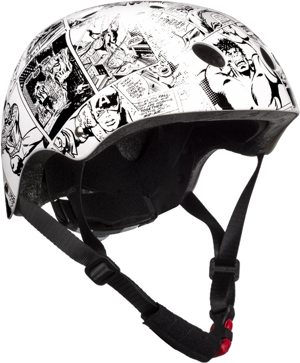 Marvel kinderfietshelm jongens comics fietshelm kinderen 52-56 cm wit