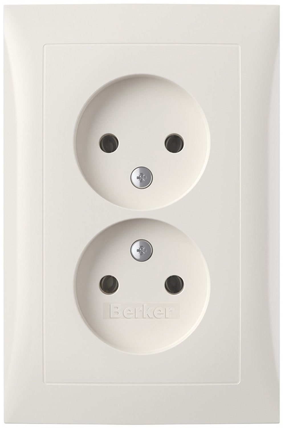 Berker s1 inbouw wandcontactdoos (wcd) 2-voudig polar wit