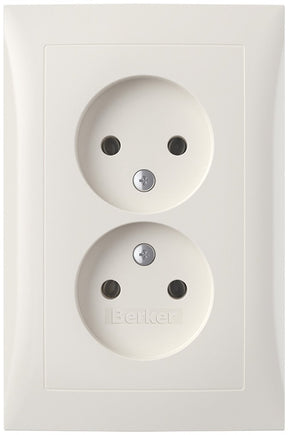 Berker s1 inbouw wandcontactdoos (wcd) 2-voudig polar wit