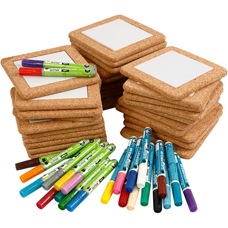 Creativ company http: www.cchobby.nl groepsset-onderzetters-beschilderen-afm-15-5x15-5-cm-diverse-kleuren-1-set