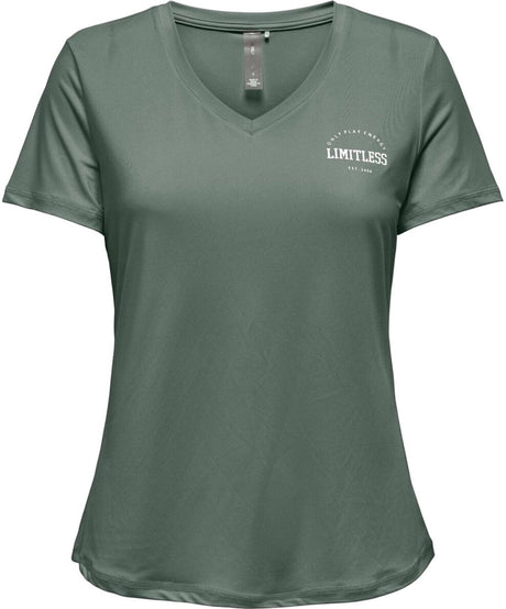 Only play - save life vn ss reg tee - training t-shirt korte mouw dames - groen