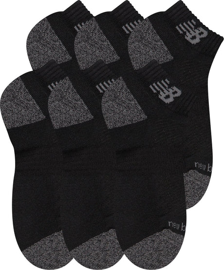 New balance active low cut socks 6 pack unisex sportsokken - black