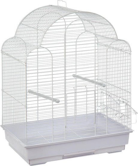 Flamingo parkietenkooi bali - 42 x 30 x 58 cm wit