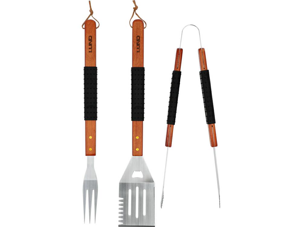Lund barbecue set 3szt. hout, hand