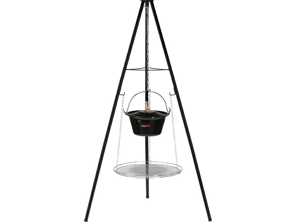 Lund grill en kom hangend aan een statief 49cm