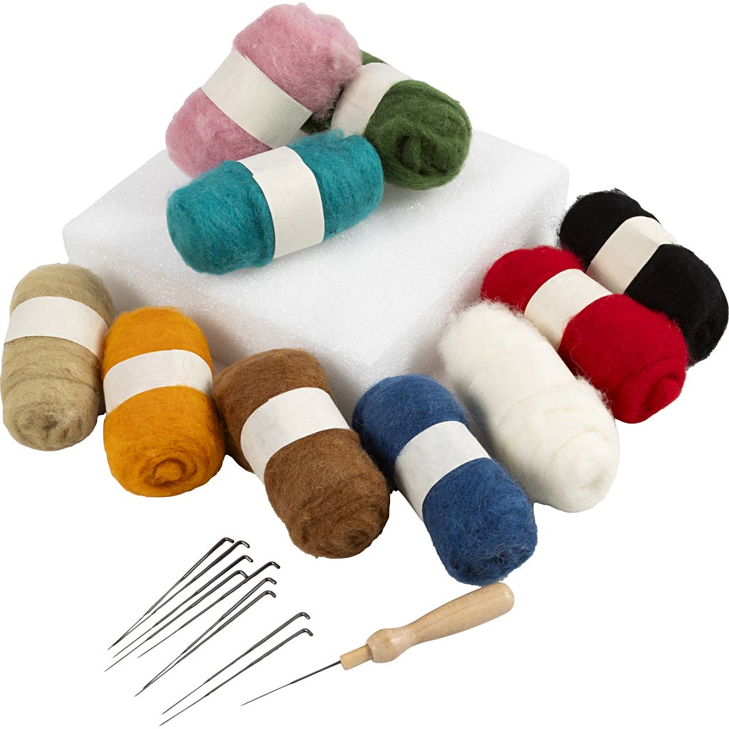 Easykit http: www.cchobby.nl groepsset-naaldvilten-diverse-kleuren-1-set