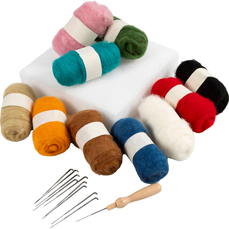Easykit http: www.cchobby.nl groepsset-naaldvilten-diverse-kleuren-1-set