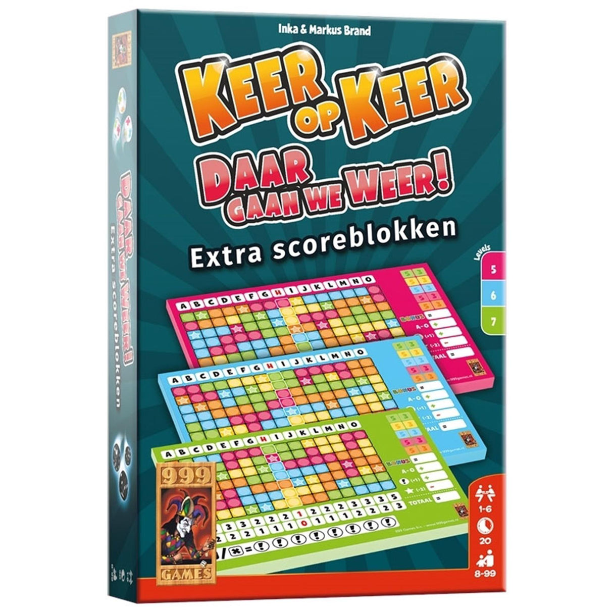 999games 999 games keer op keer - scoreblok level 5 6 7 (3 stuks)