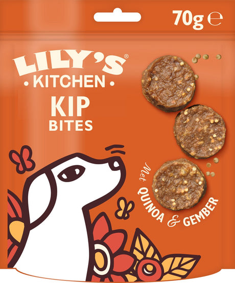 Lily's kitchen - hondensnacks - chomp away kip bites - kip - 8 x 70 g