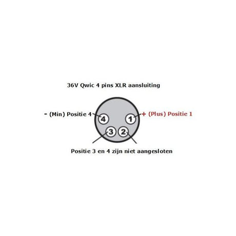 Van beijck acculader xlr 4-pins neutrik - o.a. quick - 36 volt 2 ah