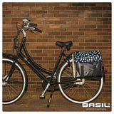 Basil Urban Load dubbele fietstas - zwart groen, waterafstotend, 53L